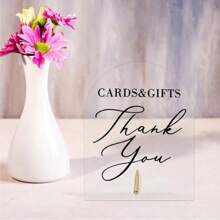 Acrylic Arch Sign – Display "CARDS & GIFTS" & "Thank You" Elegantly! Perfect For Weddings, Parties, Events Or Home Decor – Stylish Acrylic Decorative Sign For Greeting Card Areas, Gift Tables & Event Styling