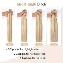 Extensiones de cabello humano con cinta adhesiva, paquete de 20 unidades, color rubio, cabello virgen, calidad profesional, 50 g/paquete, de 30,5 cm a 61 cm - Color Piano - Ver 7