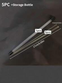 4 件套串珠针，侧开口，方便穿线，适用于手工艺和 DIY 串珠制作，17 厘米/6.69 英寸，带储物管