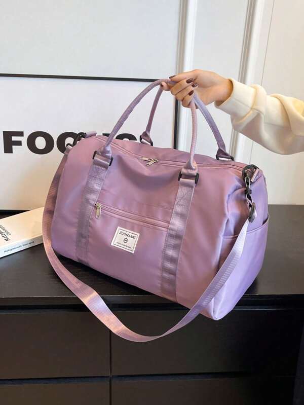 1 pièce Sac de sport multifonctionnel pour femmes, séparation humide et sèche, grande capacité, à main et avec bandoulière, convient pour les voyages, le fitness, les loisirs