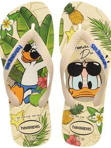 Soft And Lightweight  Character Print Flip-Flops For Adults And Children - 唐老鴨 - 查看 1