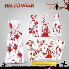 50 buah Kantong Permen Halloween, Kantong Hadiah Pesta, Kemasan Kue dan Camilan Pesta, Kantong Kemasan OPP untuk Camilan (Pengiriman Warna Campur) - MultiWarna - View 2