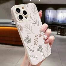 Funda mate para teléfono decorada con pequeñas ramas, flores, hierba y ojos, compatible con los modelos 16, 15, 14, 13, 12, 11 Pro, XS, X, 8 Plus, SE (modelos 2022 y 2020). - Colores mixtos 1 - Ver 3