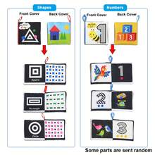1 Stück Baby Spielzeug, Schwarz-Weiß Kontrast Stoffbuch, visuelle sensorische Anregung, Frühförderung Spielzeug für Babys