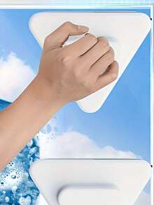 Magnetic Double-Sided Window Cleaner For High-Rise Buildings,Strong Magnetic Glass Cleaning Tool For 3-10mm Single-Ply Windows In Living Room/Bedroom/Bathroom,No Electricity Needed, Durable ABS Plastic,Perfect For Office Cleaners, Elderly & Pet Owners,Great For Housewarming & Christmas Gifts,Anti-Fall Safety Rope Included,Suitable For Single-Layer Glass