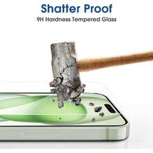 amFilm [2+4 Piezas] OneTouch Compatible con iPhone 17 Pro Max 6.9'' (2025) Protector de Pantalla, Mica Cristal Vidrio Templado,con Protector de Lente de Cámara, Instalación en 30 Segundos - IPH15-6.7" - Ver 9