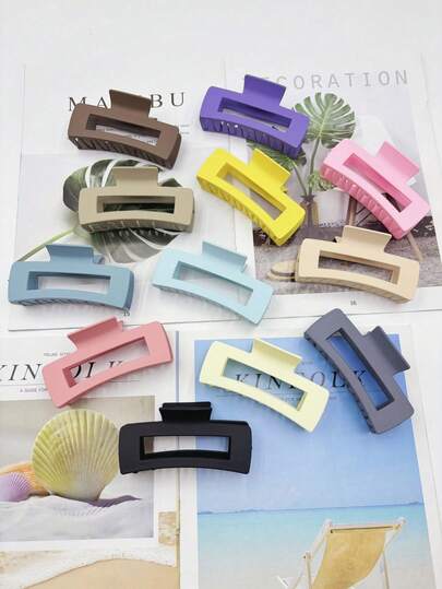 1 件/2 件/3 件/4 件 4.3 英寸女士后脑勺发夹，哑光色夹，休闲夹，适合度假、旅行、派对、居家、节日礼物、毕业礼物、妇女节礼物、秋冬发夹爪夹女士发饰