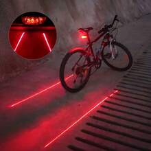 1 buah Lampu Belakang Sepeda Garis Paralel 5 LED, Lampu Belakang Peringatan Keselamatan dengan Kecerahan Tinggi untuk Berkendara Malam Hari - MultiWarna - View 10