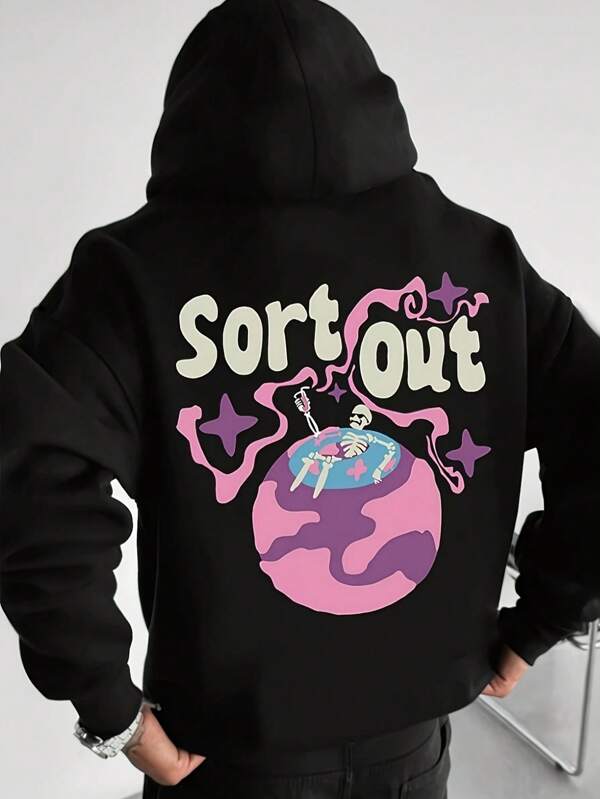 Men's Cool Hoodie, Casual Graphic Design Pullover Hoodie And Pocket Street Clothing Autumn And Winter Hoodie