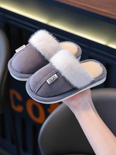 Children's Slippers, Simple Style Indoor Slippers For Daily Home Use, Soft Bottom Comfortable House Slippers For Students, Autumn/Winter