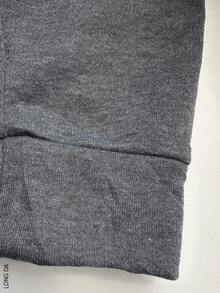 Men Hoodie Co-Ords - Grey - View 4
