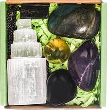 In Stock Immediate Dispatch QianCannaor Crystals And Healing Stones, Black Tourmaline Necklace, Selenite Tower, Smokey Quartz Sphere, Black Obsidian Healing Crystals Set Meditation Accessories, Witchcraft Supplies Valentine's Day EAZ4 - 保護 - 查看 11