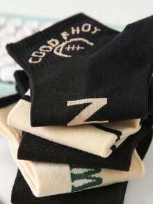 5 双时尚独特的女士踝袜，可爱百搭，适合所有季节，低帮浅口男女通用袜子 - 彩色 - 查看 3