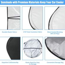 1入組55.1英寸汽車遮陽板，隔熱擋風擋板，汽車防曬窗簾，夏季汽車隔熱遮陽板，可折疊、通用