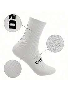 3色组合套装，新款男女户外运动骑行袜，字母图案休闲骑行袜 - 彩色 - 查看 4