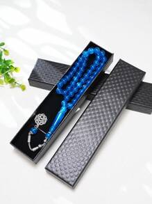 1 pieza Pulsera de 45 cuentas de oración de resina de 10 mm, de estilo árabe elegante y versátil, joyería de resina de lujo y colorida