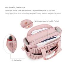 1 Stück neue gesteppte Mama-Tasche, Schultertasche mit Stauraum, wasserfestes Material für Schwangerschaft & Babytransport, Wickeltasche - Verschiedenfarbig - Übersicht 3