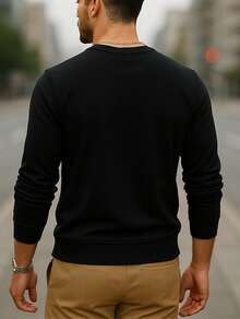 Sudadera de manga larga con capucha, estampado con diseños espectaculares, cómodo, ideal para deportes al aire libre, estilo para todas las estaciones - Negro - Ver 2