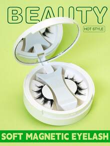 Bộ 1 cặp mi giả từ tính CC uốn cong, bao gồm dụng cụ gắn mi, có thể tái sử dụng, kiểu hoạt hình tự nhiên, mi giả mềm mại, cong vút kiểu mắt mèo, mi giả dạng dải, mi giả mềm mại, cong vút tự nhiên, giúp mi dài hơn, cong hơn, làm to mắt, phù hợp cho phụ nữ khi đi du lịch, dự tiệc, v.v., mi giả thiết kế hỗn hợp tự nhiên, mi giả. - màu đen - Xem 4