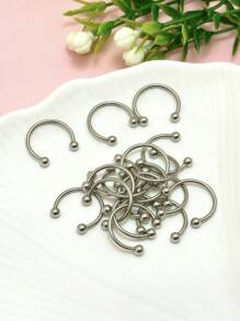 12 件/套不锈钢简约鼻环，防过敏女士礼物，适合夜市、派对、节日、生日