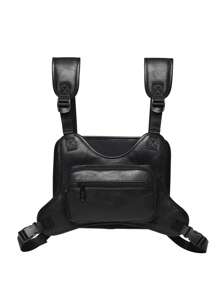 男士时尚大容量背心包，休闲斜挎胸包，适合户外、旅行、返校、父亲节礼物 - 彩色 - 查看 17