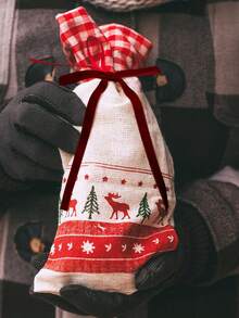 12 件复古天鹅绒圣诞蝴蝶结，用于圣诞树装饰、天鹅绒圣诞饰品、乡村工艺品和礼品、经典涤纶丝带蝴蝶结、圣诞花环蝴蝶结、礼品和节日家居装饰、花环丝带蝴蝶结、情人节婚礼生日节日家居和婚礼装饰 - 酒紅色 - 查看 5