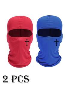 Cross Pattern Multifunctional Graffiti Punk Sun Protection Mask, Balaclava, Full Face Mask Suitable For Cycling, Skiing, Hiking, Fishing And Outdoor Sports, Windproof And Breathable, Best Christmas Gift