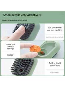 1 pieza Cepillo de limpieza multiusos, diseño de cerdas suaves, adecuado para limpiar zapatos y ropa interior