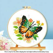 1 Bộ dụng cụ thêu chữ thập in sẵn, Loạt phim hoạt hình động vật và thực vật, Loạt phim hoạt hình hoa và bướm, Vải 11CT, Chỉ 3 sợi, Thêu tự làm cho người mới bắt đầu, Thích hợp để trang trí tường nhà, Quà tặng cho ngày lễ - Nhiều màu - Xem 19