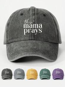 1 件户外刺绣“男孩爱妈妈”可调节棒球帽，防晒休闲帽适合春季、秋季、旅行、海滩、男士、女士、青年、情人节、Y2K 风格 - 刺繡 - 查看 13