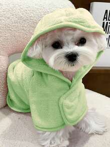1 Pc Pet Bathrobe Hood Design, Multiple Sizes & Colors Available, Puppy Towels, Pet Towels, Dog Accessories, Cat Towels, Dog Towels, Super Absorbent Quick Drying Pet Towels With For All Pets, Dogs & Cats, Pet Towels For Drying Dogs & Cats Large, Adjustable Pets Robes For Bath, And Dog Dryer For Dogs & Cats, Pet Supplies, Bath Towels, Wearable Towels, Long Robe, Bath Robe, Bathroom Decors, Bathroom Accessarles, Valentine's Day Gift