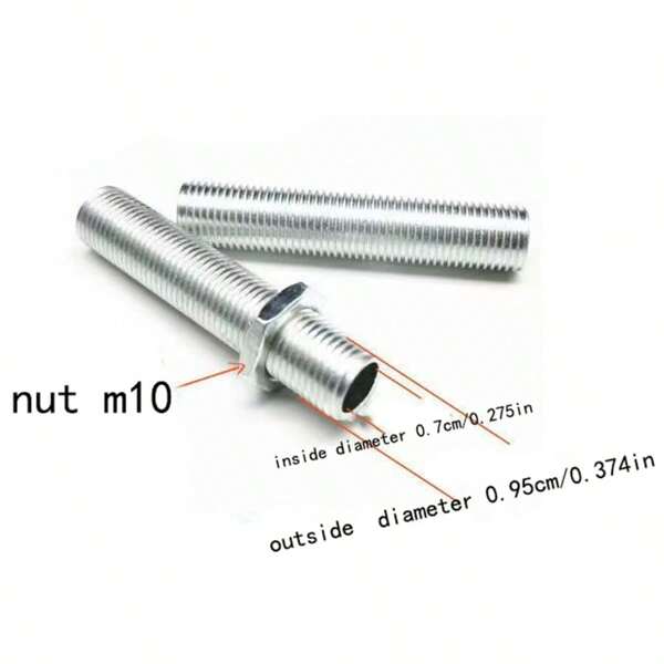 M8 Fully Threaded Hollow Shaft, Hollow Connecting Rod, Double-Headed Fastener Screw, Suspension Rod, Lighting Accessories