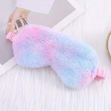 6 Stücke weiche Samt Schlafmaske, mit Hufeisen Muster, flauschig bequemer Reißverschluss, nicht elektrisches Material, geeignet für Reisen, Partys und Übernachtungen - perfekt zum Entspannen und Schlafen zuhause oder unterwegs