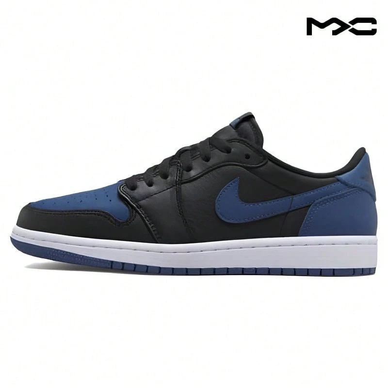 Air Jordan 1 Retro Low OG 'Mystic Navy' Black White Sneakers Women CZ0775-041 - 彩色 - 查看 1