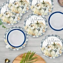 2 piezas/4 piezas/6 piezas Manteles individuales de diatomita con estampado de calabaza, decoración del hogar, decoración de Acción de Gracias, regalo de Acción de Gracias, adecuado para mesa de comedor, bar de café, decoración de temporada, manteles lavables, decoración de habitación, posavasos, alfombrillas de drenaje, manteles individuales de cocina y comedor, decoración de fiesta interior y exterior, decoración del hogar, regalo ideal