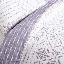 LUSH DECOR Monique Quilt Charcoal 3Pc Set King Halloween-Fall Decor-Room Decor - Lavender - 查看 3