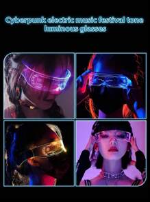 1pc  Led Light Up Glasses With Adjustable Color For Music Festival, Edm, Party Decoration