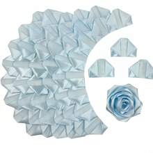 100 Piezas de Pétalos de Rosa de Cinta de Seda Hechos a Mano - Piezas Semiterminadas Perfectas para Rosas Eternas DIY, Ramos de Flores Eternas, Bouquets, 100 Piezas de Pétalos de Rosa de Cinta de Satén Premoldeados para el Día de San Valentín, Día de la Madre, Día del Padre, Aniversario, Boda, Cumpleaños, Fiesta, Compromiso, Graduaciones - Multicolor - Ver 22