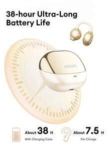 PHILIPS 飞利浦 TAT3469 蓝牙耳机，夹式 360° 环绕声，低延迟音乐和游戏，长电池寿命，智能降噪，开放式无线耳塞，兼容智能手机和笔记本电脑 - 多色 - 查看 8