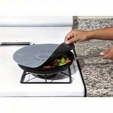 5 件可重复使用硅胶微波炉防溅盖,耐热厨房配件,适用于碗、杯、锅、炉灶 - 无需电力,多用途 - 灰色 - 查看 5