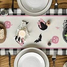 1 cái, Trang trí nhà cửa, Cờ bàn vải lanh in họa tiết lá phong bí ngô ma Halloween, Khăn trải bàn, Thích hợp cho bàn ăn, Trang trí mùa thu, Cờ bàn phong cách hiện đại có thể giặt được, Chống nhiệt, Chống ố, Trang trí phòng, Thảm trải bàn, Thảm trải bàn bếp, Trang trí tiệc tùng, Trang trí nhà cửa, Quà tặng Halloween lý tưởng - Nhiều màu - Xem 9