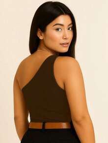 Women's Plain Bodysuit Animal Argyle Bamboo Bat Beach Butterfly Knot Car Cartoon V-Neck Christmas Casual Fabric High Cut Bodysuit Stage & Concert Homecoming Birthday Party Holiday Travel Bachelorette Party Daily Summer Spring - 鏽棕色 - 查看 2