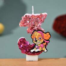 Świeca z cyframi 0-9, słodka, trójwymiarowa postać z kreskówki Psi Patrol, wtyczka do tortu urodzinowego, dekoracja na prezent