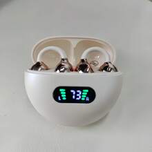 开放式无线耳机，耳挂式设计，圆形磨砂外观，内置麦克风，触控，适合运动和户外旅行，是送给朋友和情人节的绝佳礼物 - 均碼 - 查看 13