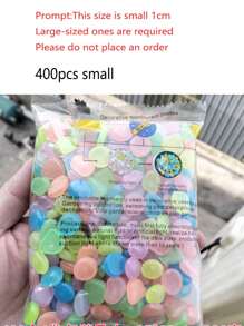 6/12pcs Glow-In-The-Dark Large-Size Pebbles (Random Color), For Garden Landscaping, Track Decoration, Fish Tank Starry Sky Decor, Romantic Glow Stones, Suitable For Home, Outdoor, Runway, Aquarium, Halloween, Christmas, Thanksgiving, Valentine's Day, Absorbs Sunlight Or Lamp Light To Glow At Night, No Electricity Required, DIY Romantic Scenes