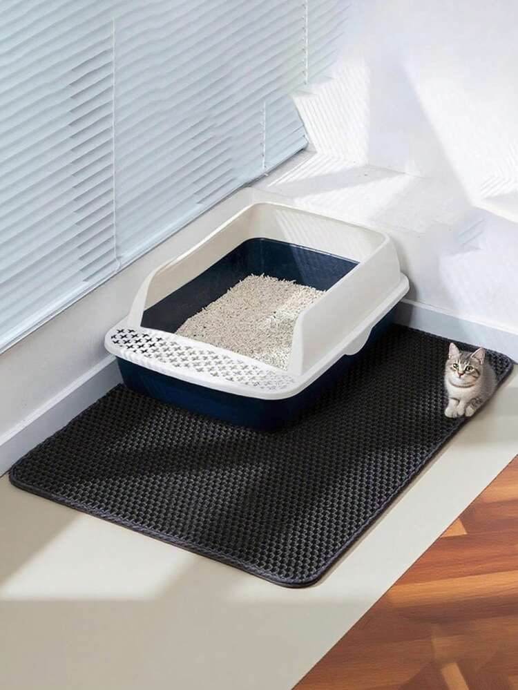 大型双层EVA材质猫砂垫，防溅防追踪，可清洗猫砂垫，方便清洁，多种尺寸可选 - 黑色 - 查看 11