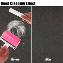 2pcs Reusable Lint Roller Brush Set, With Roller Replacements, Manual Pet Hair Fuzz Remover, For Clothing & Pet - 粉色 - 查看 2