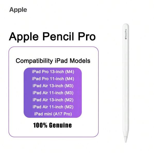 Apple Apple Pencil Pro-Magnetic Stylus,Apple Pencil-Compatible Touch Pen For Writing & Drawing On IPad Mini/Pro (M4)/Air (M2)