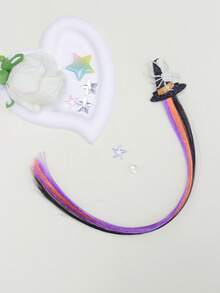 Adorable conjunto de accesorios para el cabello con temática de Halloween - Incluye diseños de castillo, sombrero de bruja, araña, gato negro y calabaza en un esquema de colores morado, naranja y negro. Ya sea para una fiesta o para ir a pedir dulces, ¡este conjunto te convertirá en la estrella del espectáculo!