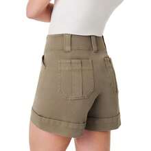 Spanx Stretch Twill Shorts | Fall Fashion | Women Outdoor Shorts - 托斯卡納橄欖 - 查看 2